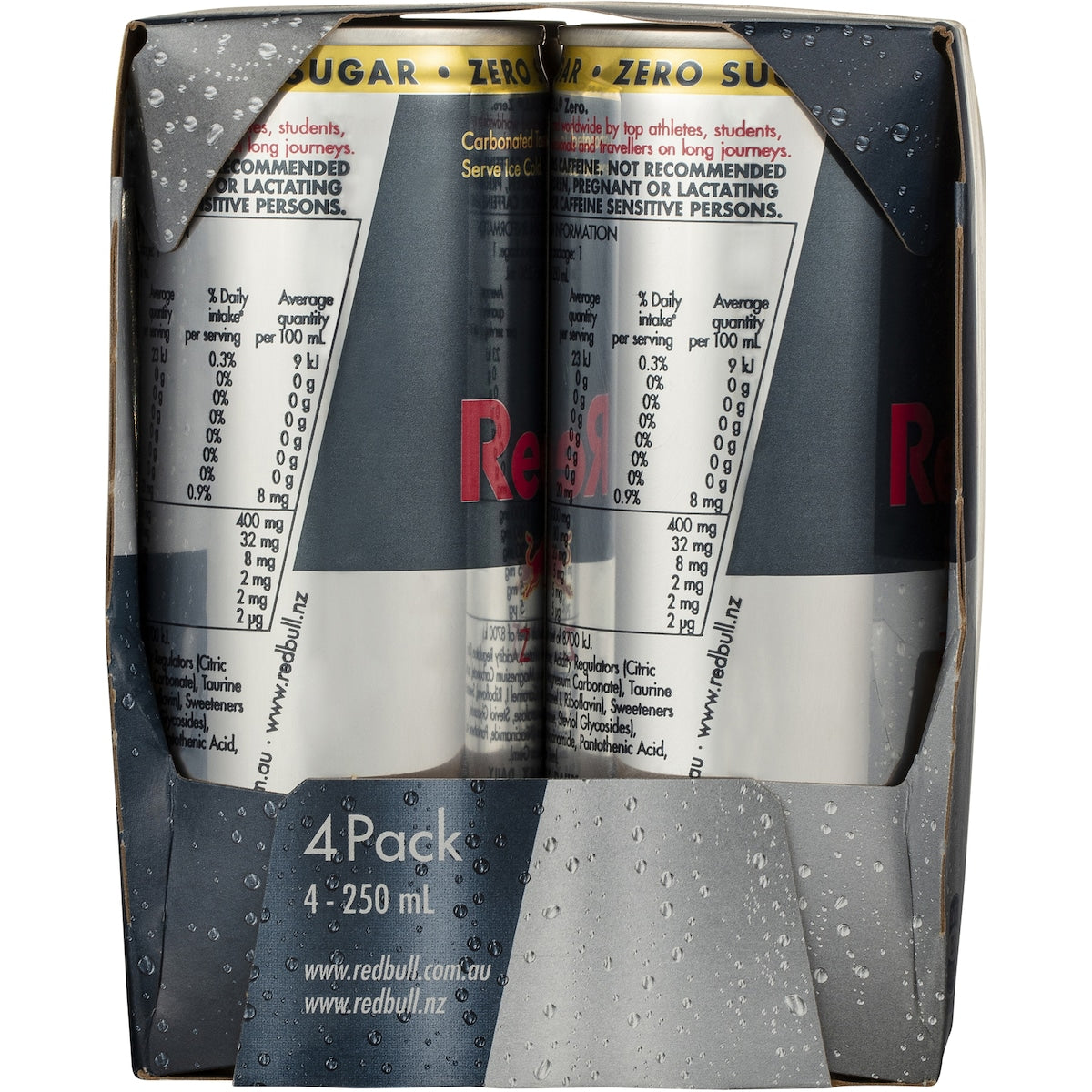 Red Bull Energy Drink Zero 250ml X 4 Pack