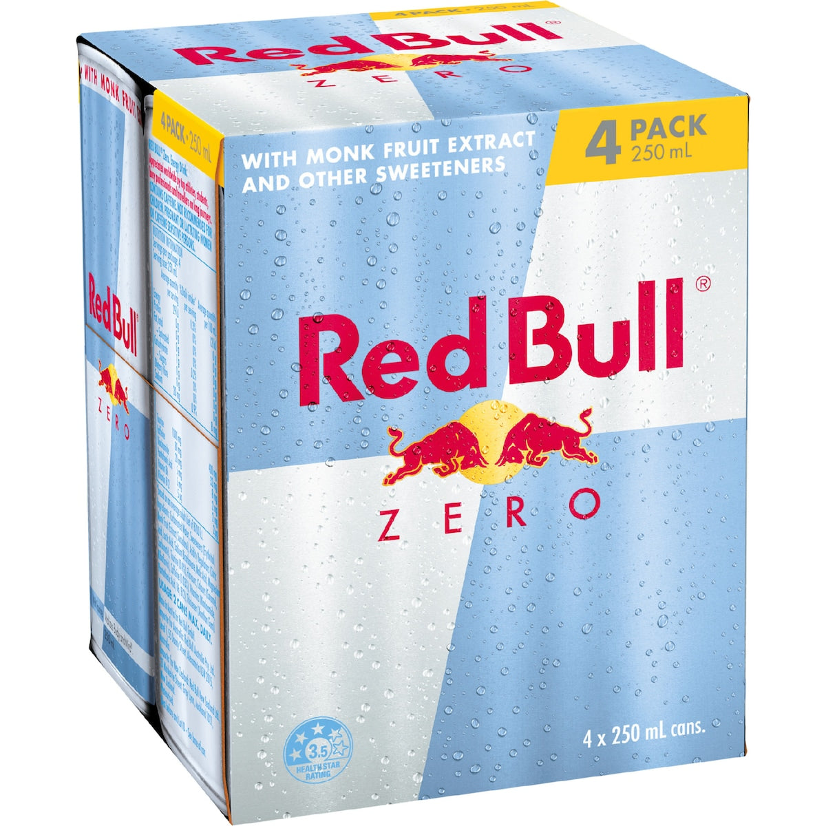 Red Bull Energy Drink Zero 250ml X 4 Pack
