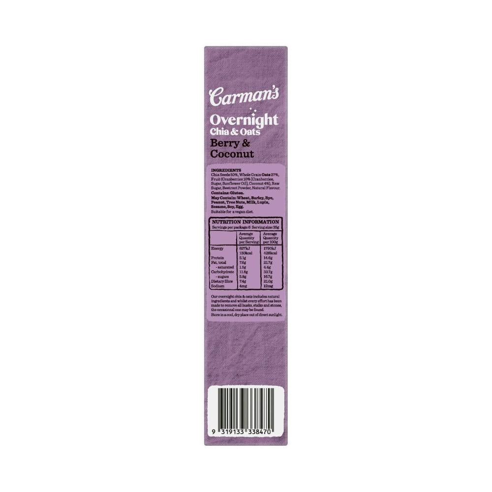 Carman's Chia Bowls Berry & Coconut - 210g