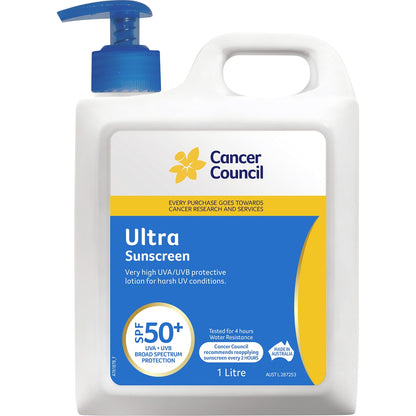 Cancer Council Spf 50+ Ultra Sunscreen Pump 1l