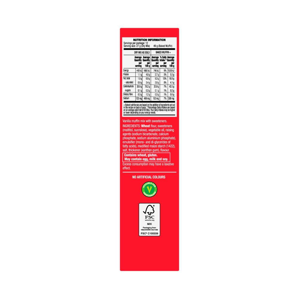 Betty Crocker Sugar Free Vanilla Muffin Mix - 320g
