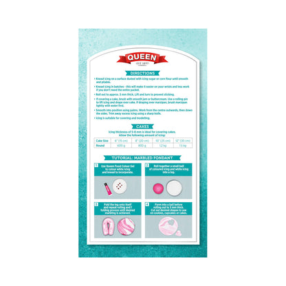Queen Ready To Roll Fondant Icing White - 600g