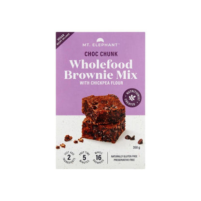 Mt Elephant Wholefood Choc Chunk Brownie Mix - 350g