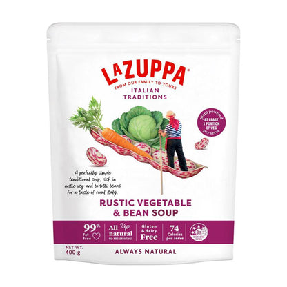 La Zuppa Soup Pouch Rustic Vegetable & Beans - 400g