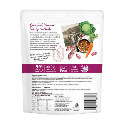 La Zuppa Soup Pouch Rustic Vegetable & Beans - 400g