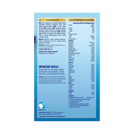 Aptamil Gold+ Pronutra Follow on Sachet - 4 Pack