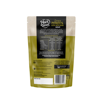 Hart & Soul Pouch Soup Potato & Leek With Miso - 400g