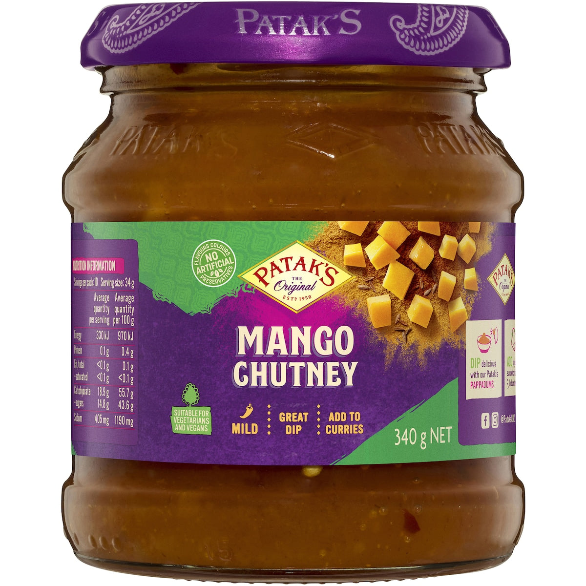 Pataks Mango Chutney 340g