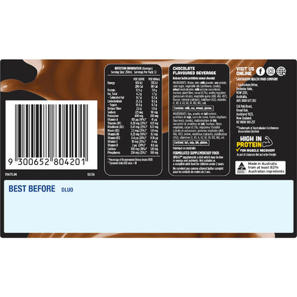 Up&go Protein Energize Liquid Breakfast Choc 250ml X 12 Pack