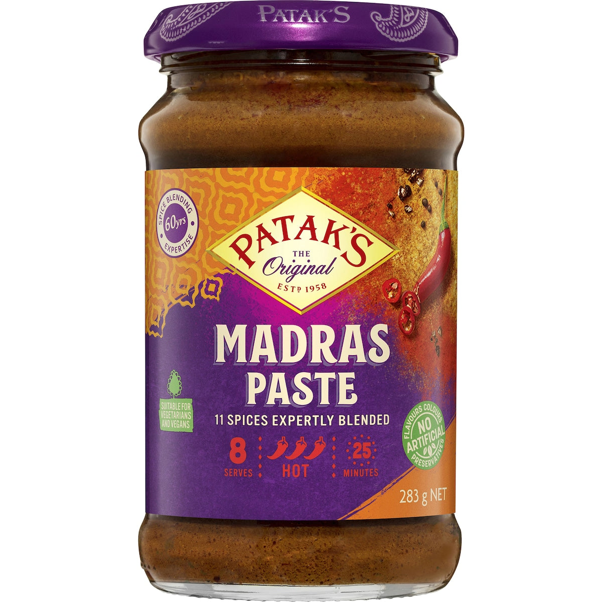 Pataks Paste Curry Madras 283g
