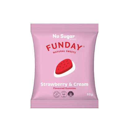 Funday No Sugar Strawberry & Cream Gummy - 50g