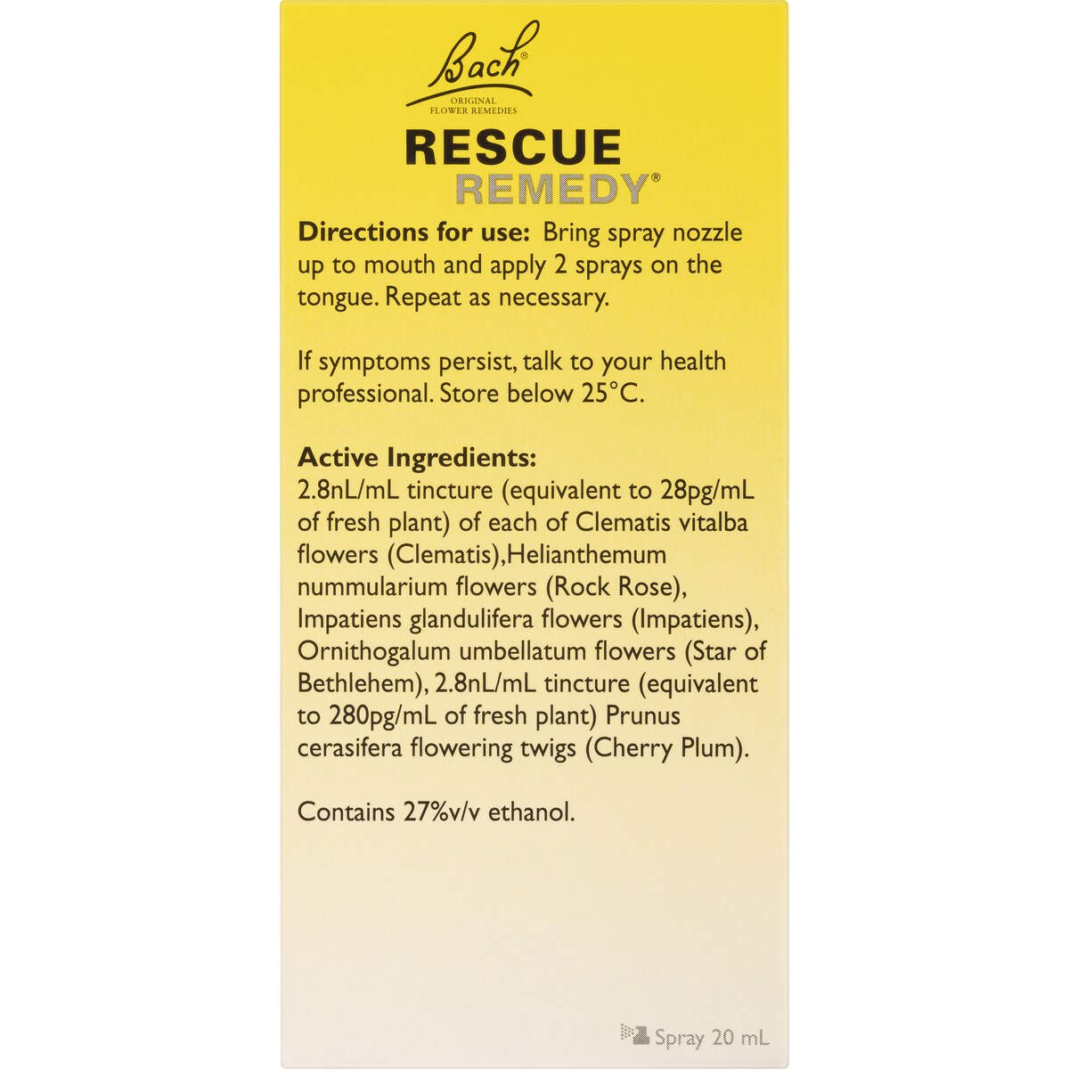 Bach Remedy Liquid Spray 20ml