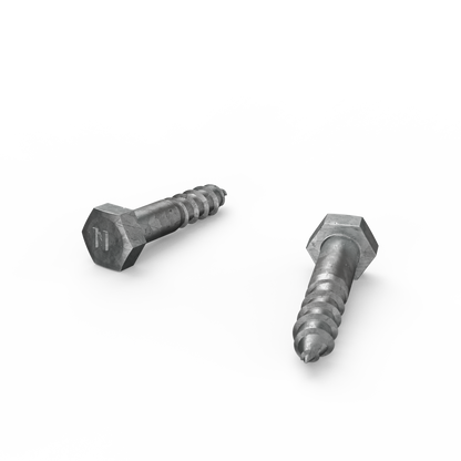 Zenith Hot Dip Galvanised Hex Head Coach Screws - M10 x 50mm - 25 Pack
