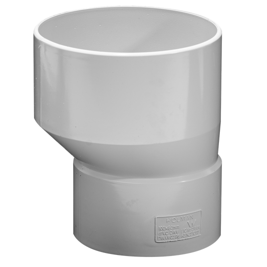 Holman DWV PVC Level Invert 100 x 80mm Taper For Sewer & Vent