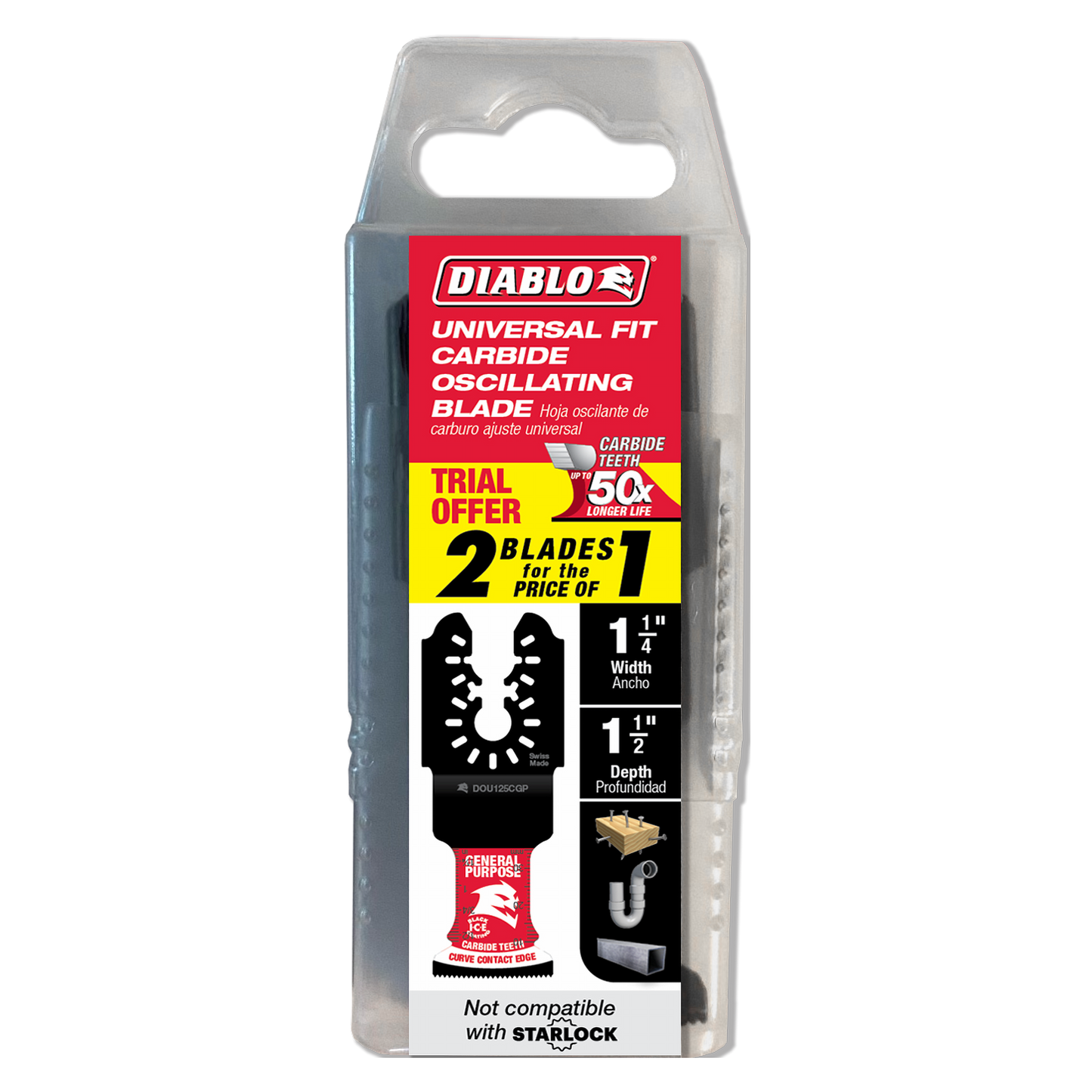 Diablo Amped Carbide Multi Tool Blades - 1-1/4" - 2 Pack
