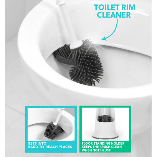 Beldray Antibac Silicone Toilet Brush - 135 x 405mm - White