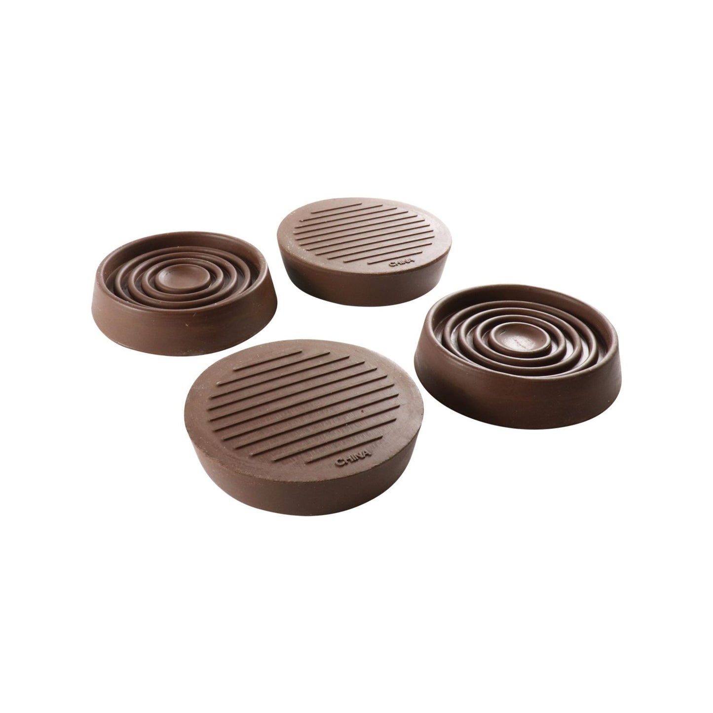 Surface Gard Round Castor Cup - 44mm - 4 Pack - Brown