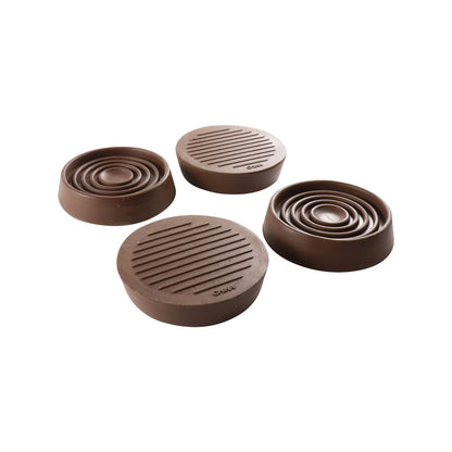 Surface Gard Round Castor Cup - 44mm - 4 Pack - Brown