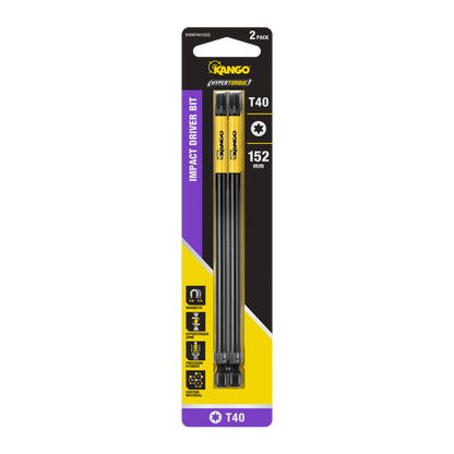 Kango HYPERTORQUE Impact Driver Bits - 152mm TX40 - 2 Pack