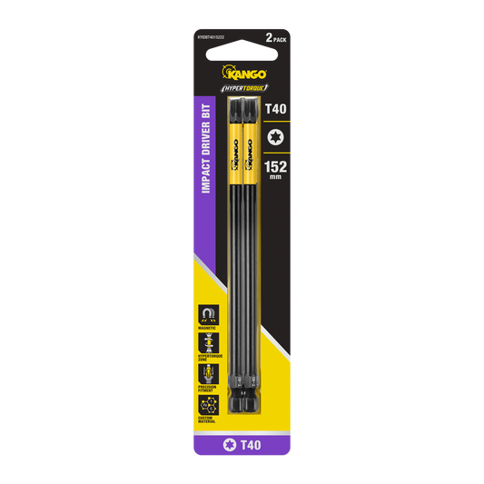 Kango HYPERTORQUE Impact Driver Bits 152mm T40 2 Pack