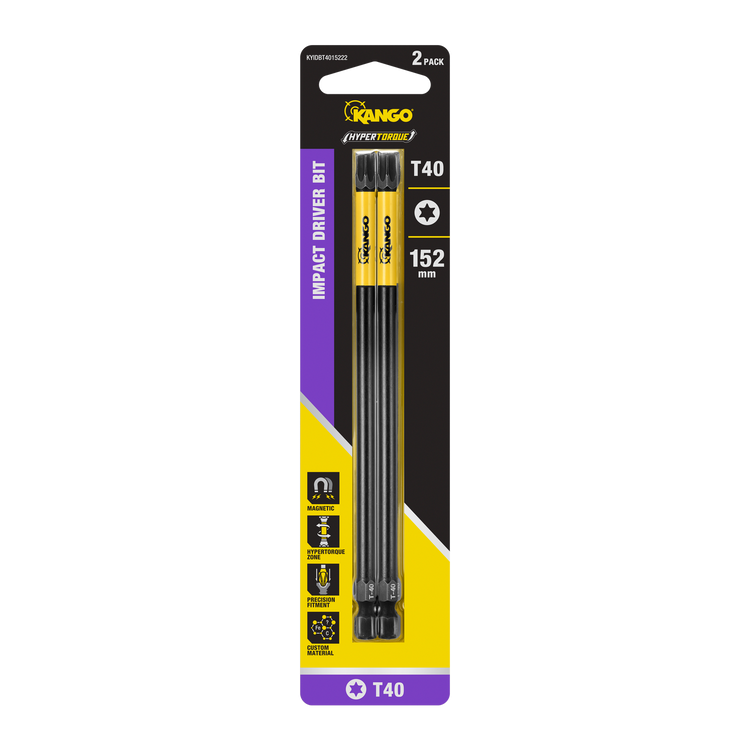 Kango 152mm Tx40 HYPERTORQUE Impact Driver Bit 2 Pack