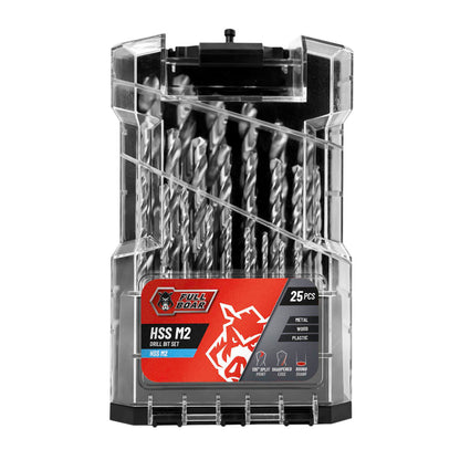 Full Boar HSS M2 Drill Bit Set - 25 Piece