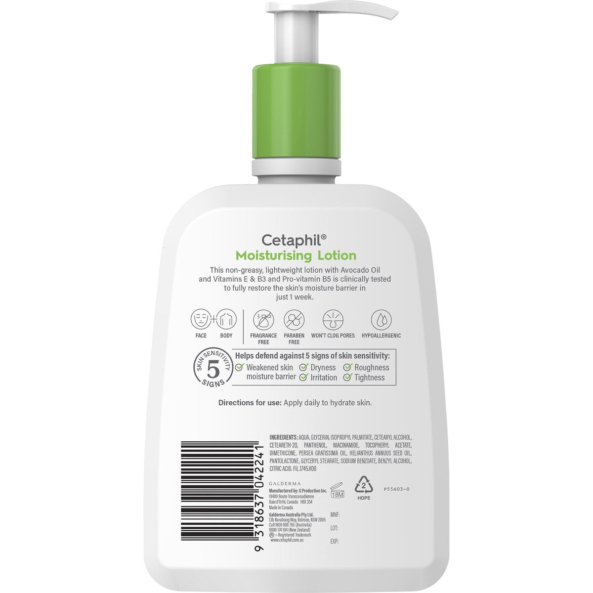 Cetaphil Body Moisturising Lotion Daily Face & Body 500ml