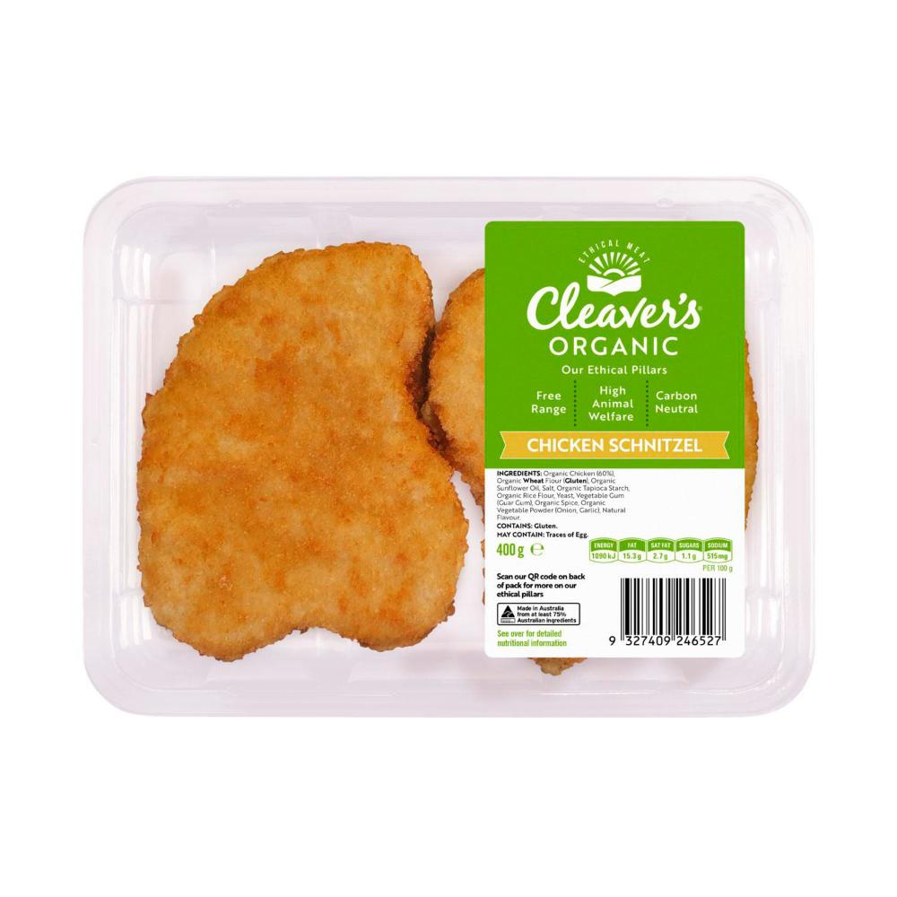 Cleavers Organic Chicken Schnitzel - 400g
