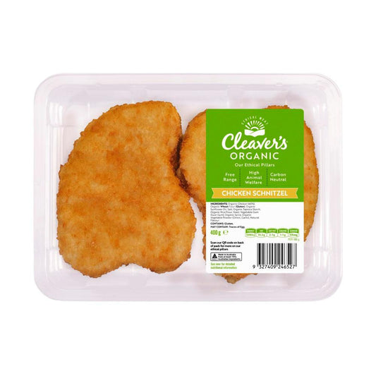 Cleavers Organic Chicken Schnitzel - 400g