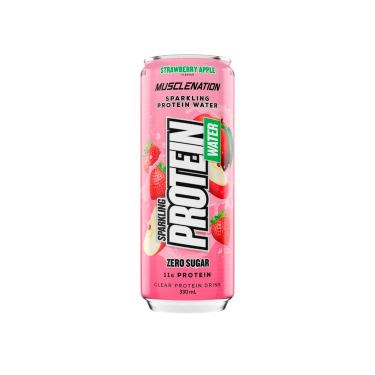 Muscle Nation Sparkling Protein Water Strawberry Apple - 330mL