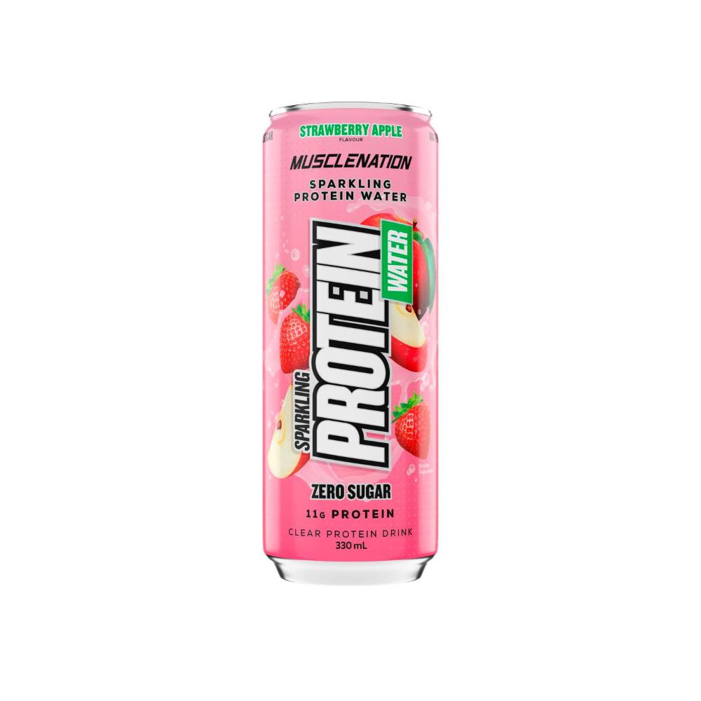 Muse Nation Sparkling Protein Water Strawberry Apple - 330mL