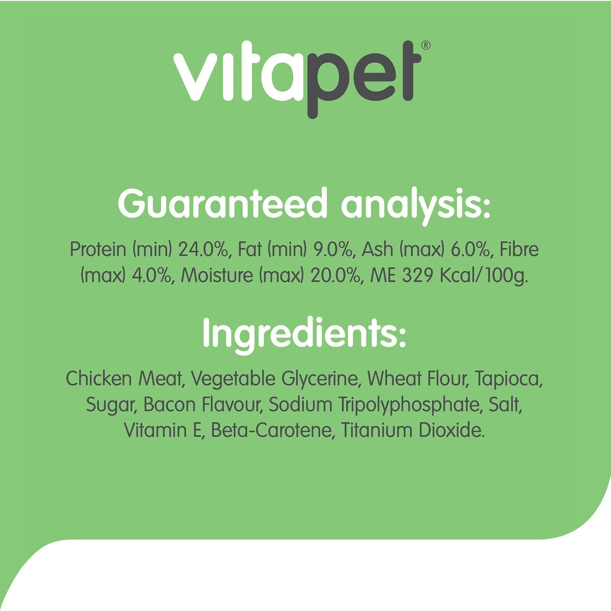 VitaPet Jerhigh Dog Treats Chicken With Bacon Flavour 400g