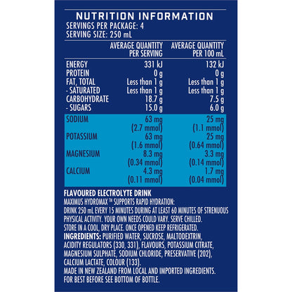 Maximus Blue Isotonic Sports Drink 1L