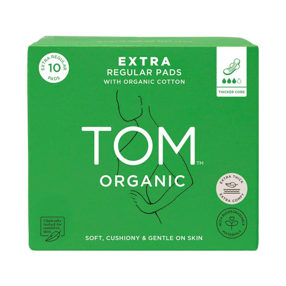 TOM Organic Pads Regular Extra Thick - 10 pack