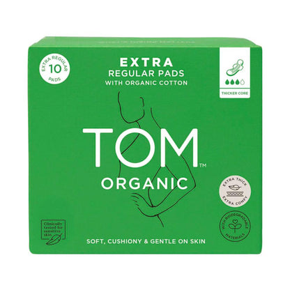 TOM Organic Pads Regular Extra Thick - 10 pack
