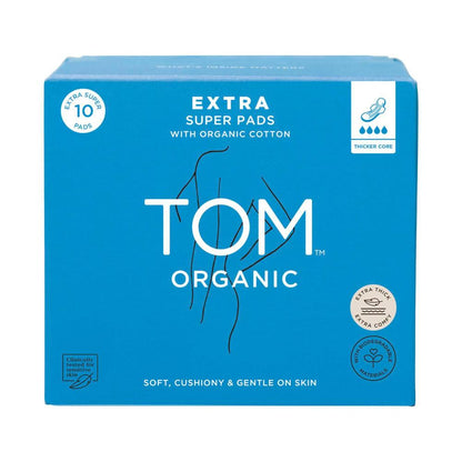 TOM Organic Pads Extra Thick Super - 10 pack