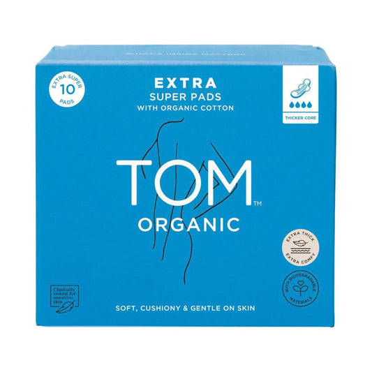 TOM Organic Pads Extra Thick Super - 10 pack