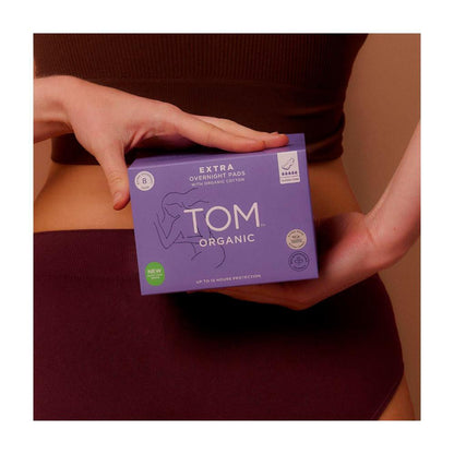 TOM Organic Pads Extra Thick Overnight - 8 pack