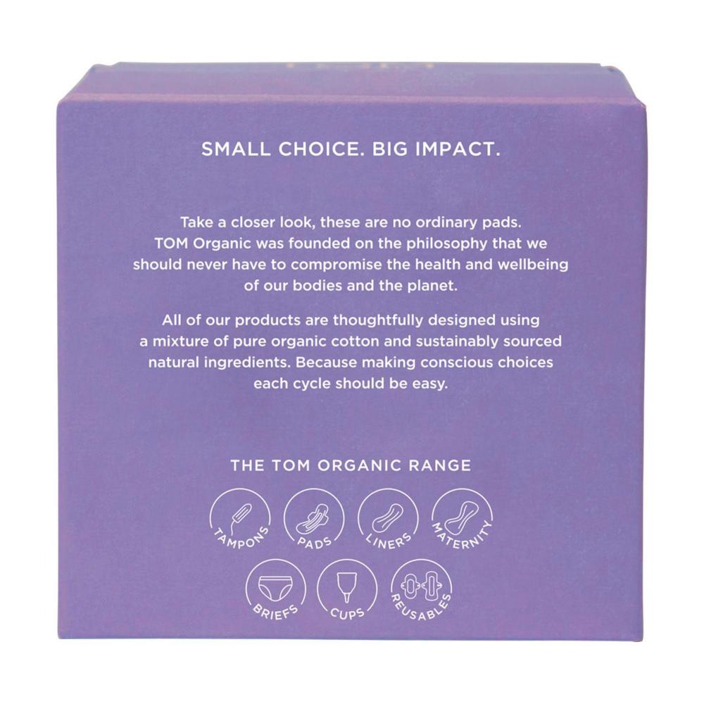 TOM Organic Pads Extra Thick Overnight - 8 pack