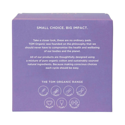 TOM Organic Pads Extra Thick Overnight - 8 pack