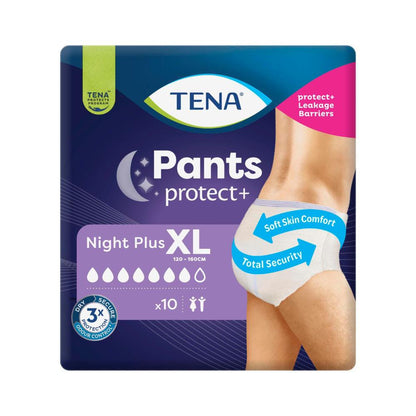 Tena Incontinence Night Pants XL Size - 10 Pack