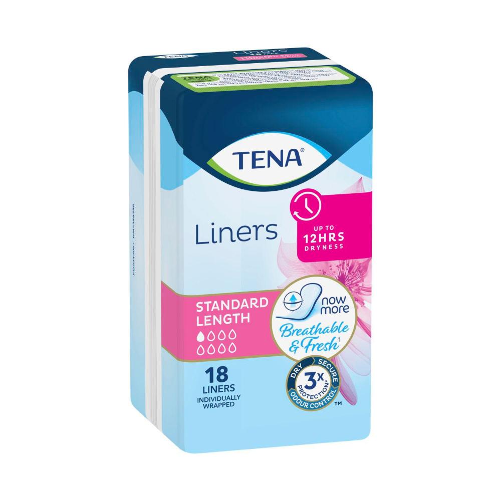 Tena Incontinence Liners Standard Length - 18 pack
