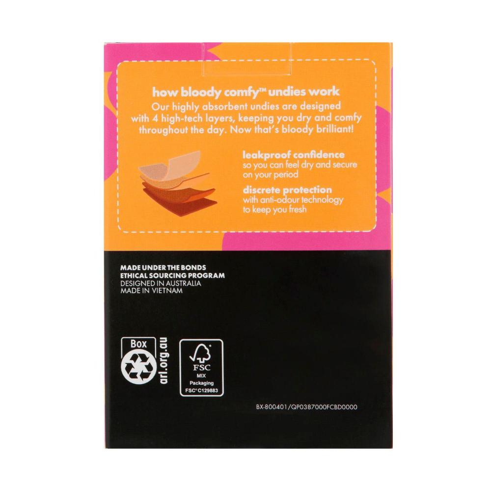 Bonds Tween Period Brief Size 10-12 - 1 Pack