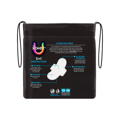 U By Kotex Ultra Thin Regular Pads With Wings - 20 pack