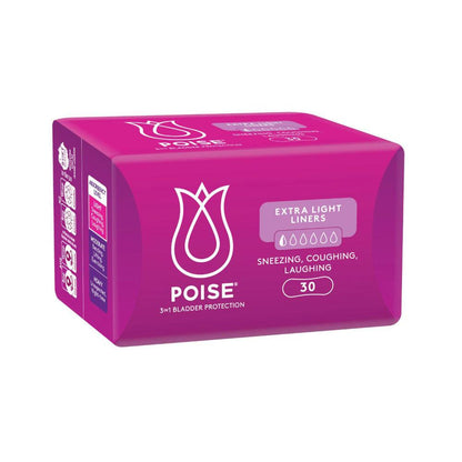 Poise Liners For Bladder Leaks Extra Light - 30 pack