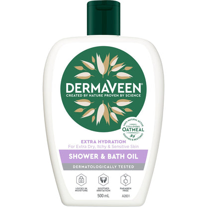 Dermaveen Body Wash Shower And Bath Oil 500ml