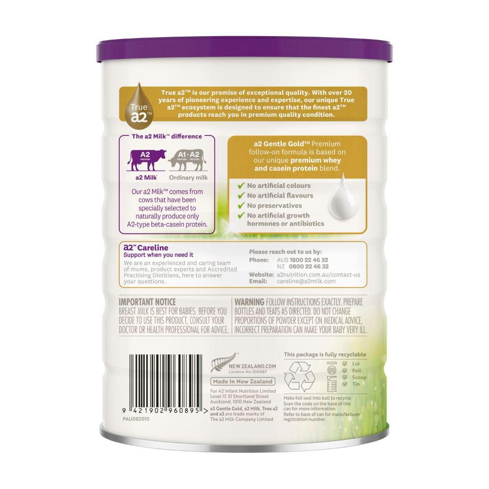 a2 Gentle Gold Premium Follow-on Formula Stage 2 - 800g