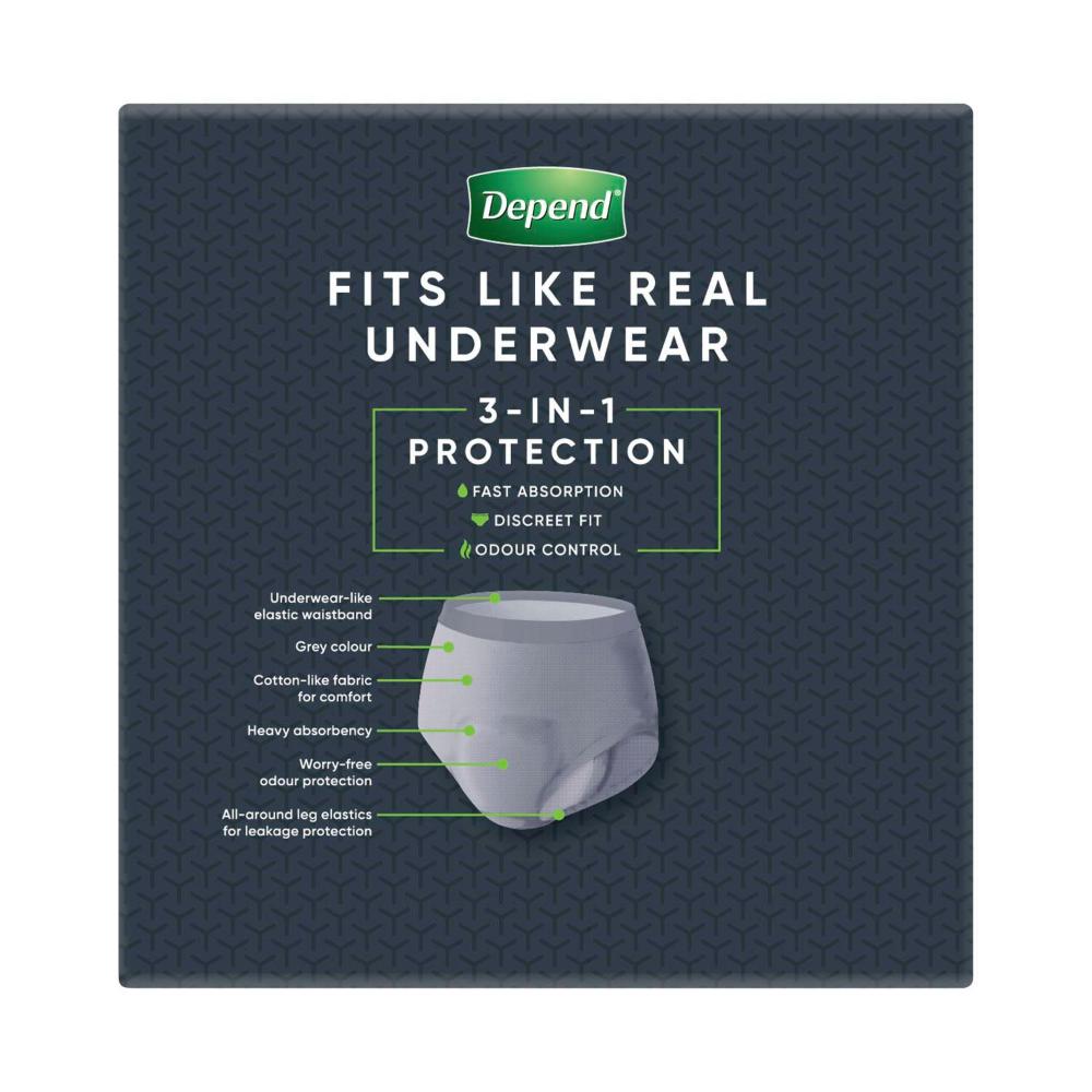 Depend Men Real Fit Underwear Large - 16 pack