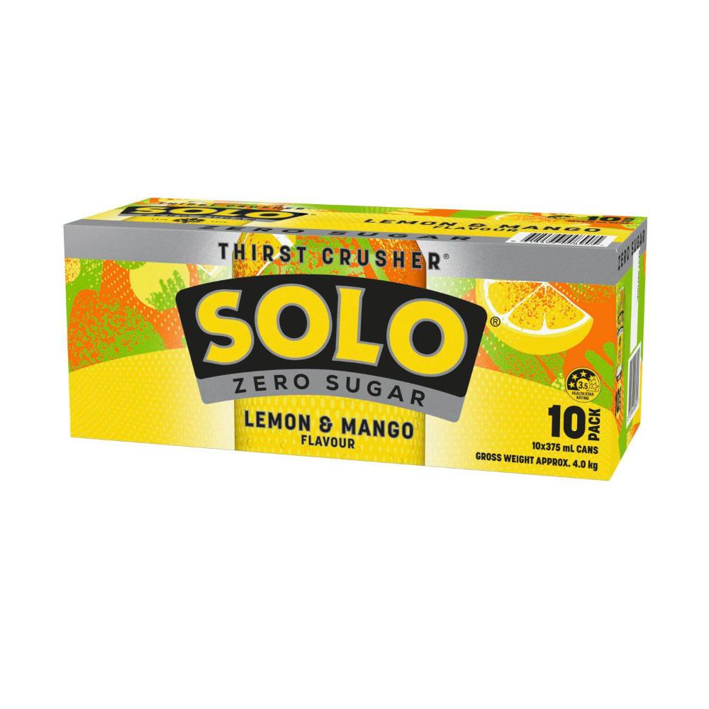 Solo Soft Drink Mango Zero 10x375ml