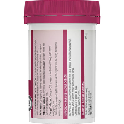 Swisse Ultiboost Co-Enzyme Q10 Soft Capsules 50 pack